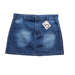Style 5 Dark Wash Denim Mini Skirt - Women's Size Medium